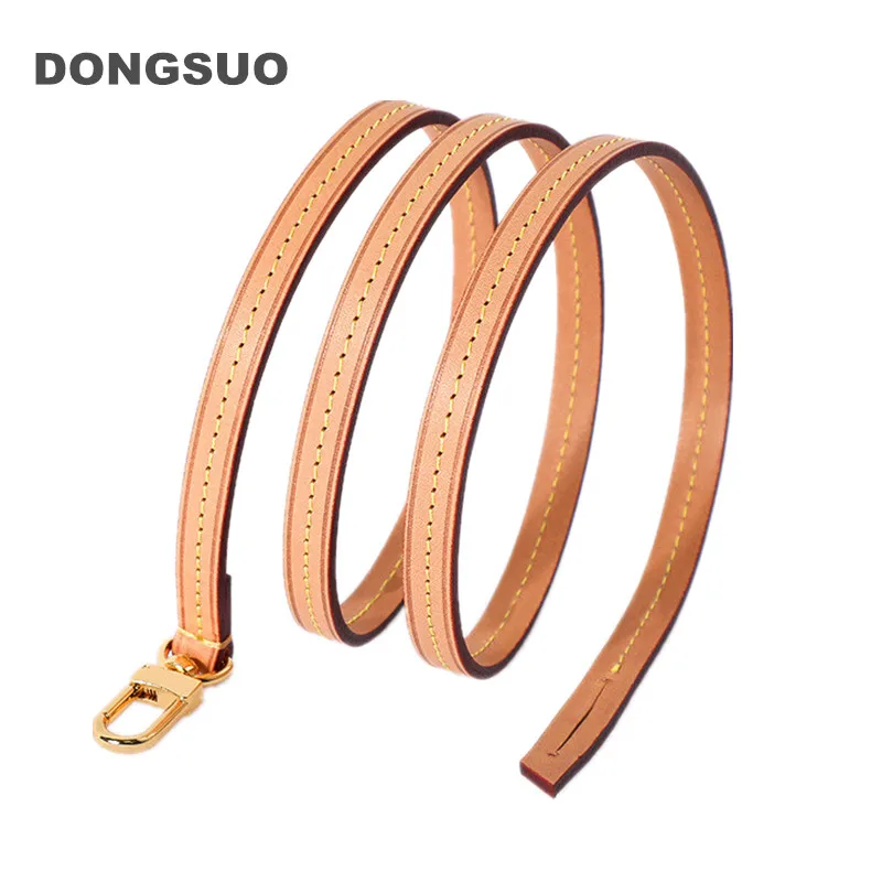 Bag strap Vachetta genuine leather strap for designer brand purse shoulder crossbody messenger bag accessory bag parts