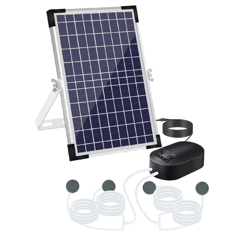 

1set 10W 10V High-power Solar Energy Adjustable Oxygen Pump For Fish Tank Aquarium Fishpond Oxygenation Pump Accessories