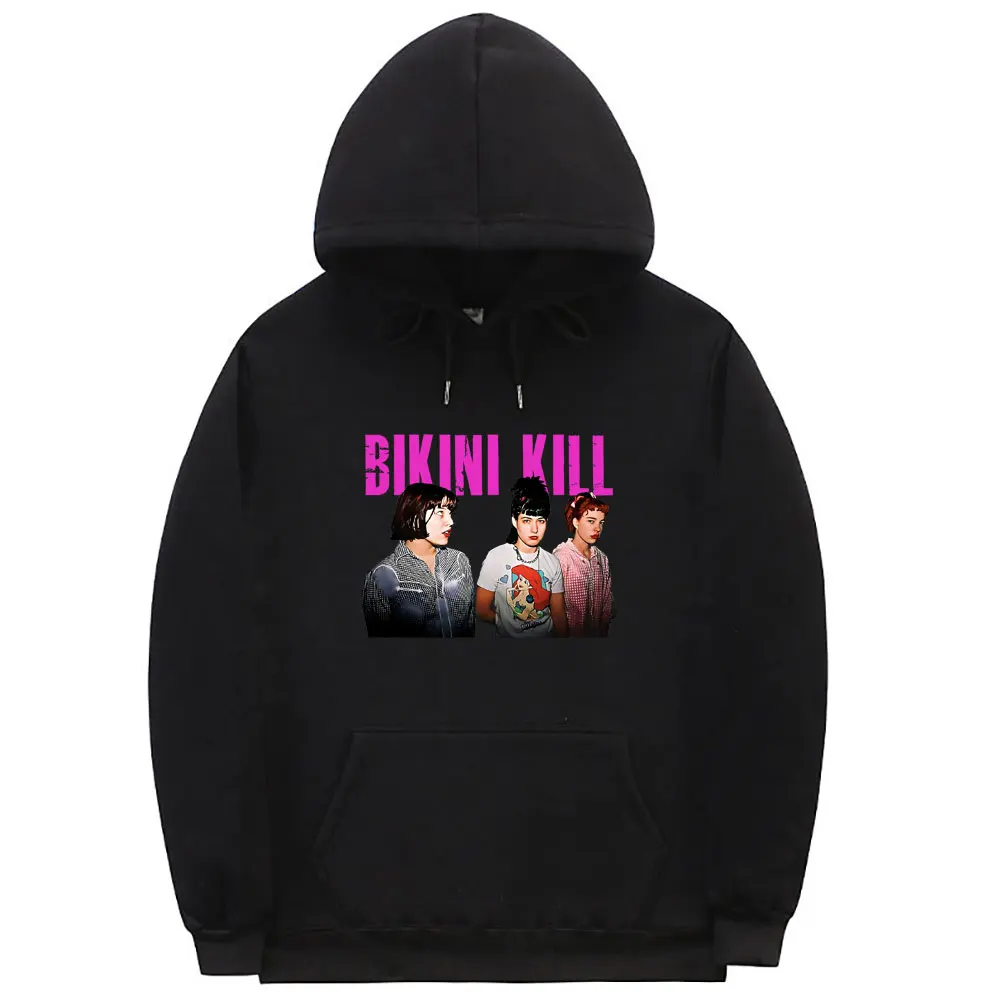 

Punk Rock Band Bikini Kill Print Hoodie Riot Grrrl Kathleen Hanna Tracksuit Men Women Vintage Oversized Hoodies Male Streetwear