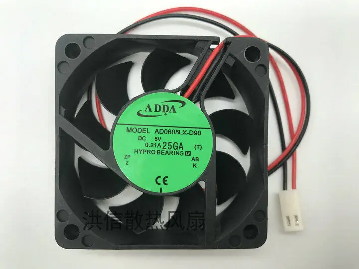 

ADDA AD0605LX-D90 5V 0.21A 6cm monitoring side fan