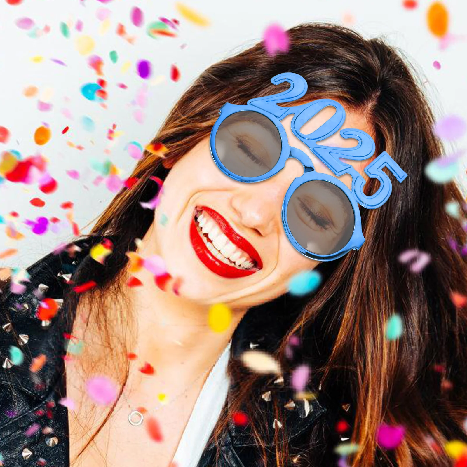 2025 Happy New Year Glasses Eyeglasses Prop Party Use Eye Decoration Supplies 2025 New Year Eyeglasses Funny Sunglasses