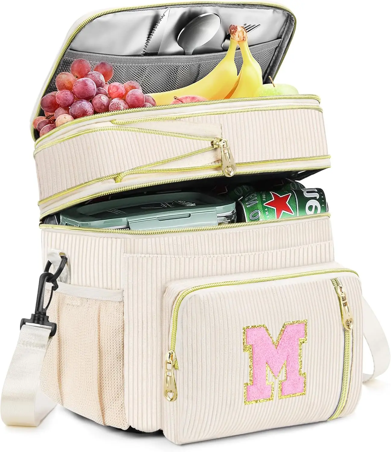 

Lunch Box for Women Insulated Lunch Bag-16L-Leakproof Cooler Bag Personalized Adult Lunch Box with Adjustable Shoulder S