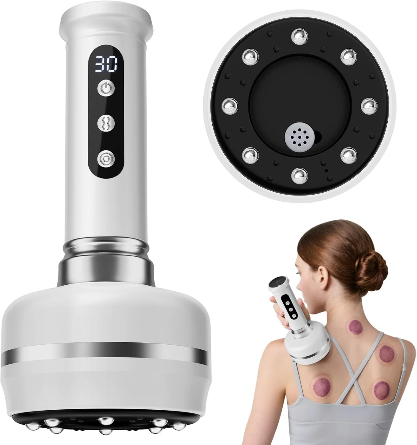 

Антицеллюлитный массажер, 30-скоростное электрическое устройство для банок, антицеллюлитные устройства, массаж, расслабление мышц, баночки