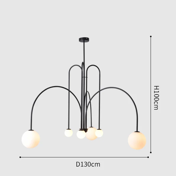 Comet Led Kroonluchter Nordic Minimalistische Glazen Globe Lampen Woonkamer Creatieve Persoonlijkheid Studie Cafe Art Eetkamer V