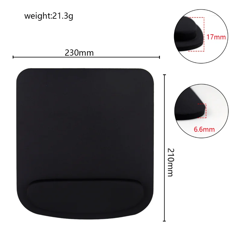 Round EVA Wrist Mouse Pad, suporte de pulso do computador, rebote lento espuma de memória para teclado, PC, laptop