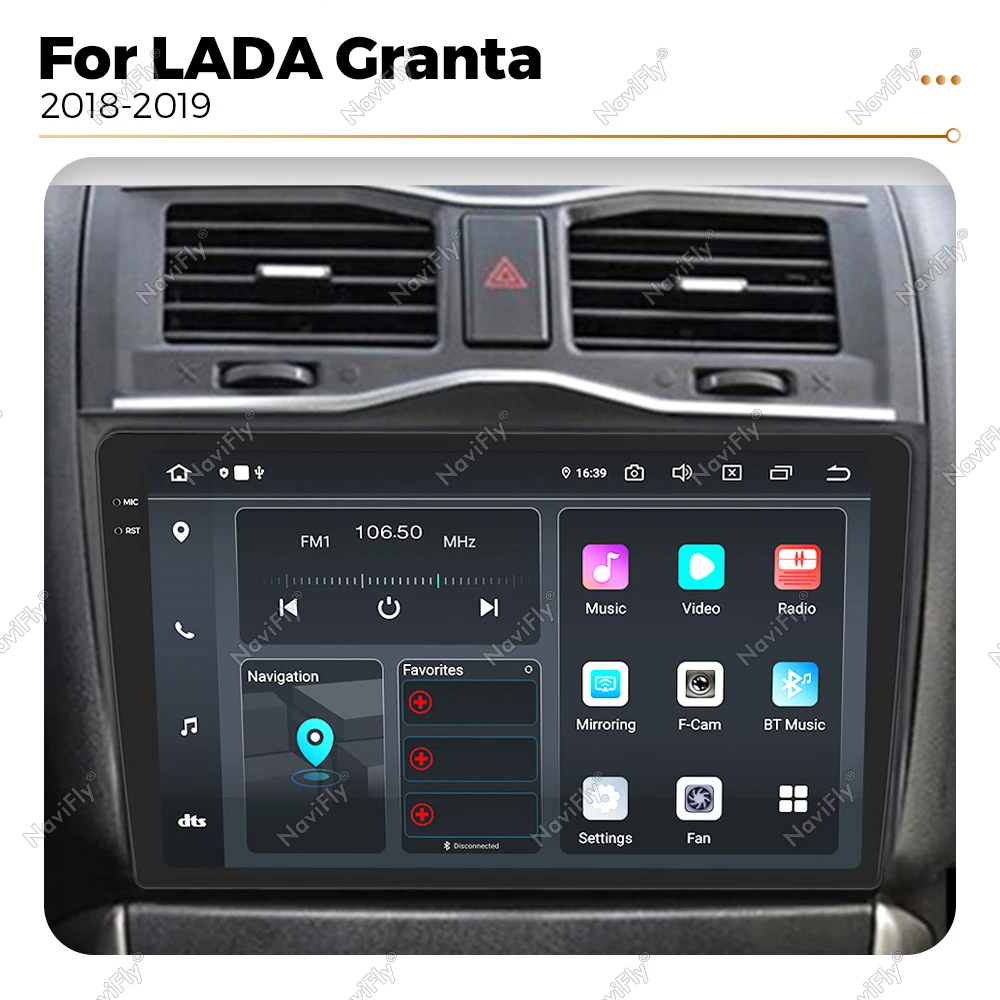 Android 14 2 DIN Wireless Carplay Auto Radio Per LADA Granta Cross ВА2018 - 2023 GPS Navi 4G WIFI DSP Lettore multimediale per auto