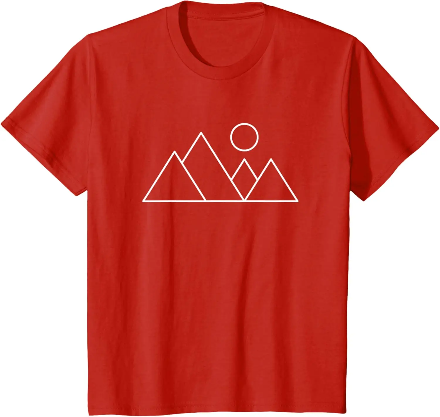 Minimalist Mountain Outdoor Nature Simple Camping Hiking T-Shirt Unisex Children’s Wear Cotton Casual Graphic T Shirts