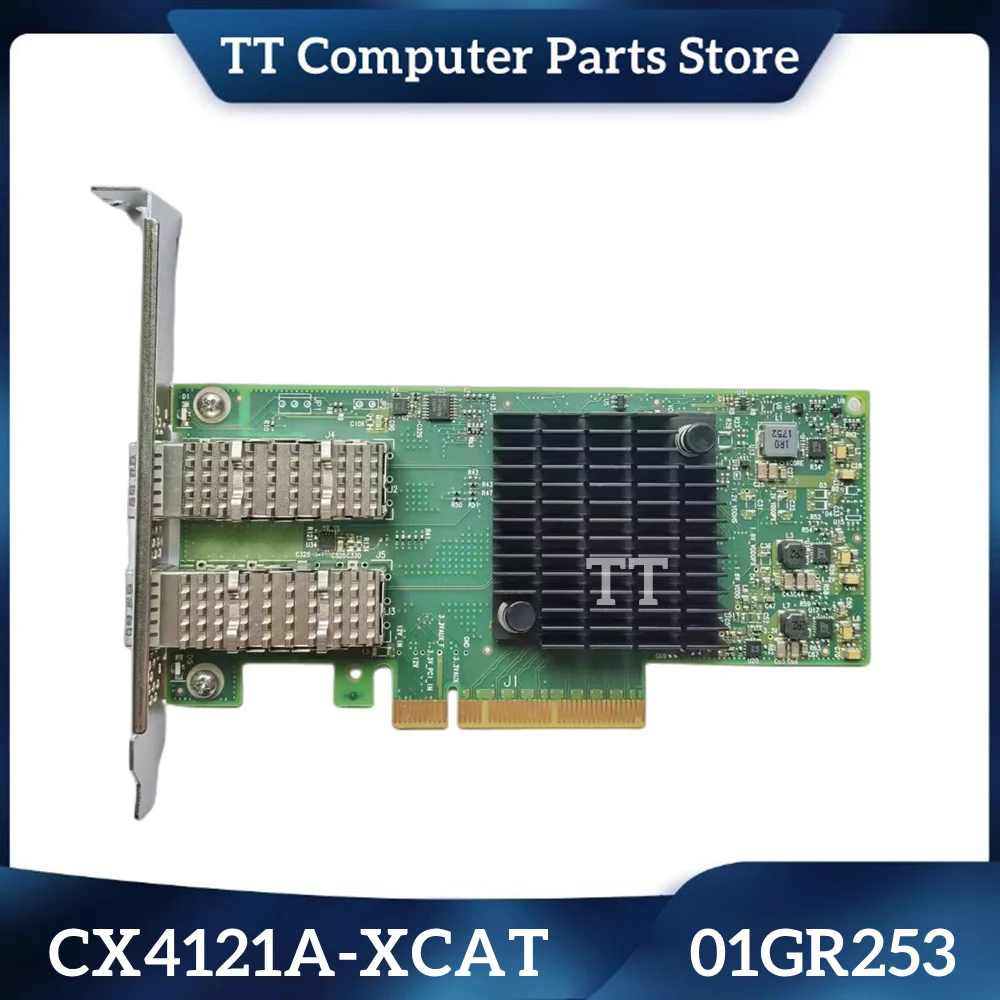 TT For Mellanox CX4121A-XCAT 01GR253 10/25G Dual-port Optical Fiber Network Adapter Fast Ship