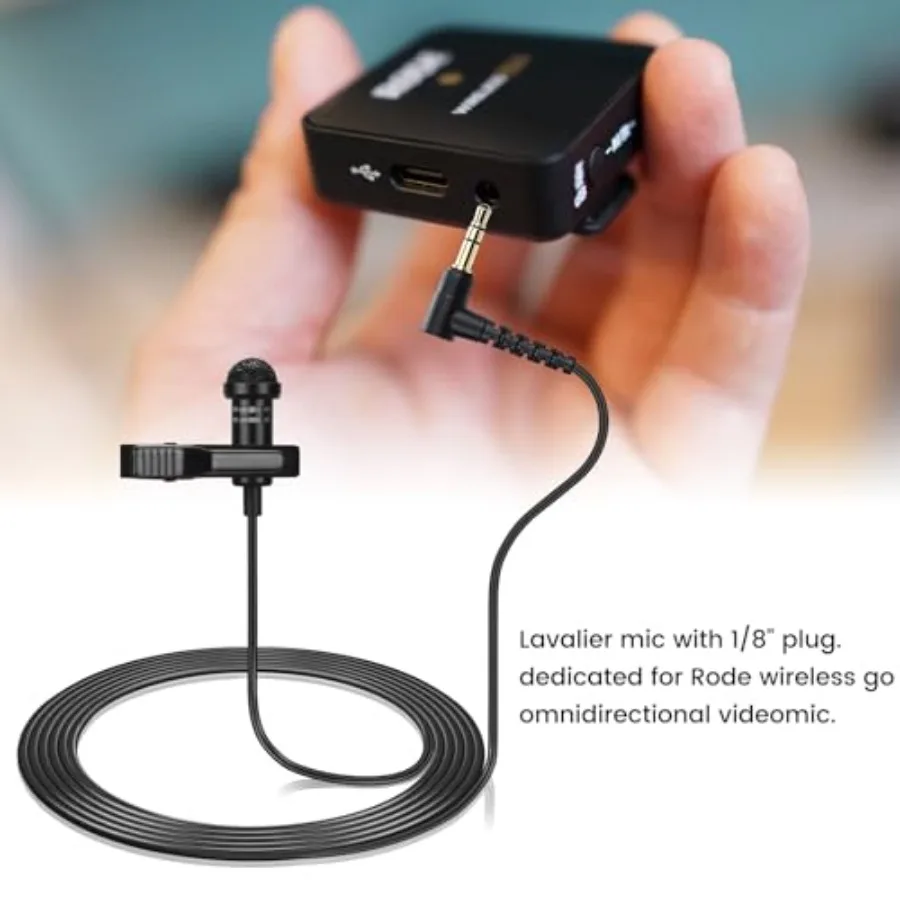 2 pacotes de microfone de lapela compatível com DJI Mic 2 e Rode Wireless Pro Wireless Go 2 ii transmissores de microfone 90 graus L
