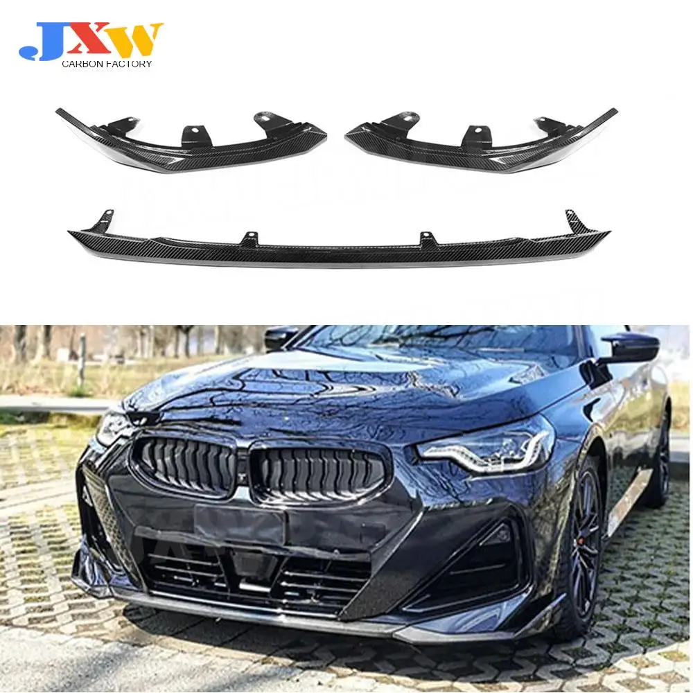 

ABS Front Bumper Lip Spoiler Chin for BMW 2 Series G42 M235i M240i Coupe 2 Door M-Tech 2021+ 3Pcs/set Car Styling