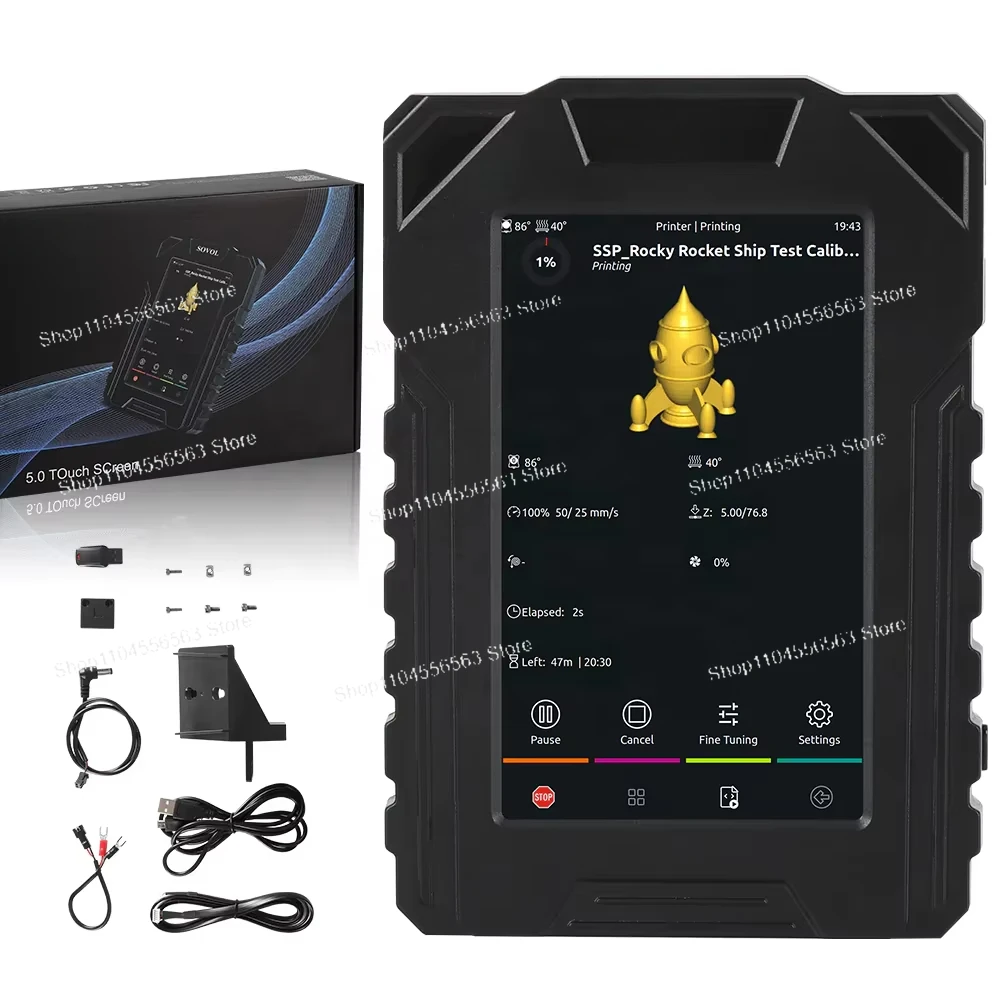 5-Inch Touch Screen Kit for Sovol SV06 & SV06 Plus 3D Printers - Upgrade Speed 250mm/s