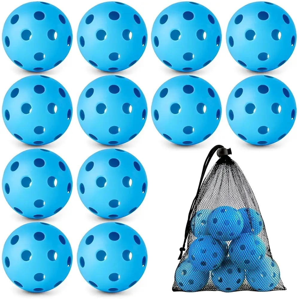 12/50/100 Pack Plastic Baseballs Practice Training Balls Lightweight Hollow Softballs with a Drawstring Bag for Hitting Pitc
