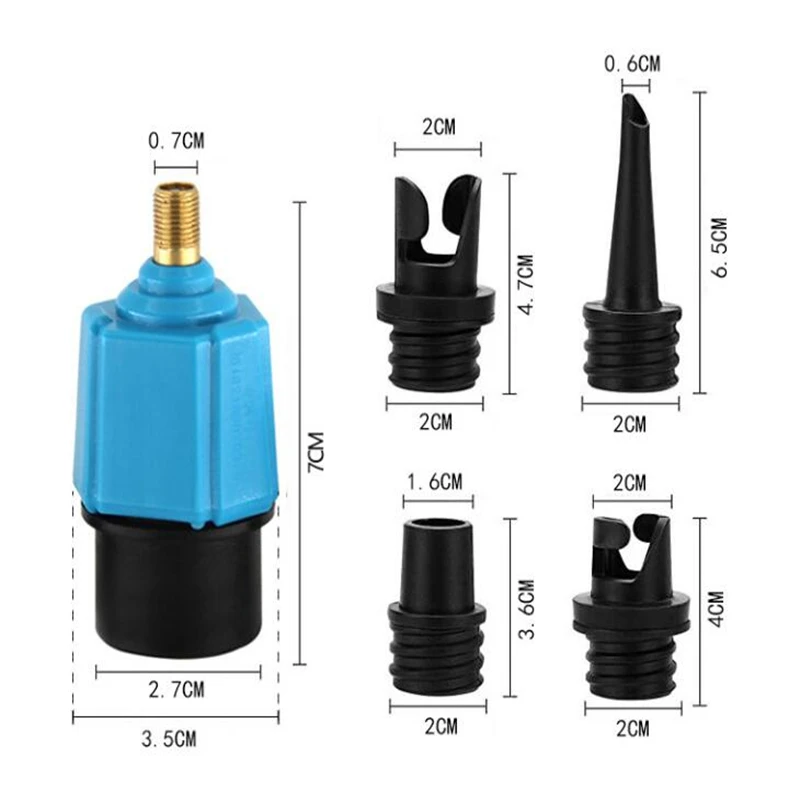 New Sup Air Compressor Air Valve Adapter Vehicle Air Pump Valve Adaptor For Inflatable Air Mattress Bed Boat Canoe Kayak