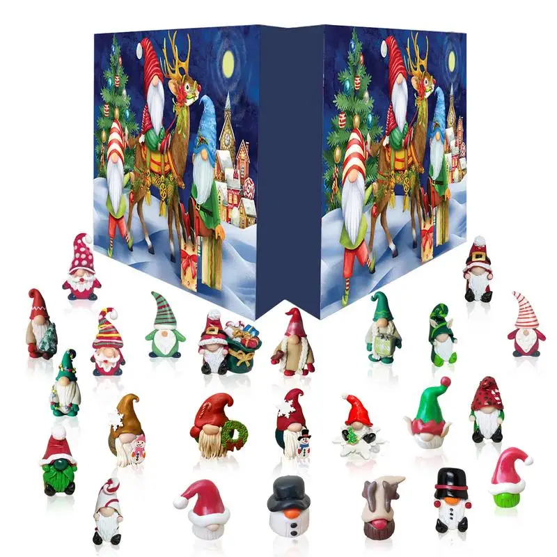 Christmas Gnome Advent Calendar Set Christmas Countdown Calendar With Collectible Gnome Dolls Tableware Home Decor Gift For Kid