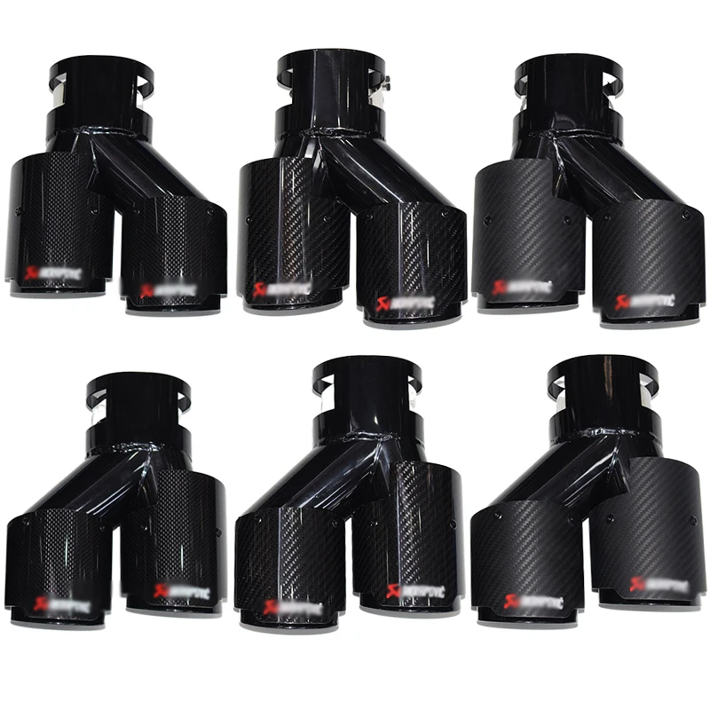 

BMW M Power M240 M340 M440 Exhaust Pipes For G20 G21 G23 G42 4 Outlet Carbon Fiber AK Logo Muffler Exhaust Tip Tail Throat