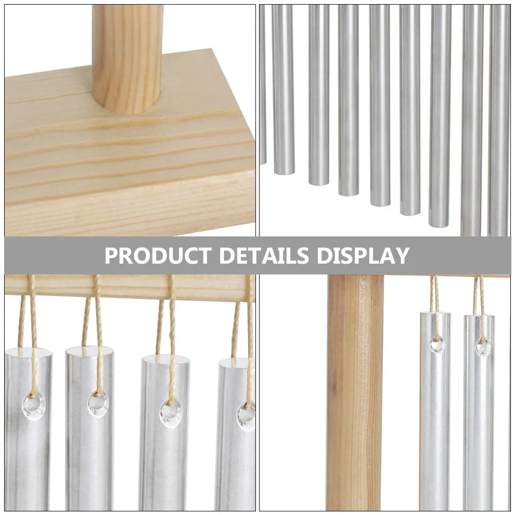 

LALADEFIEE 1 Set 20 Tone Wind Chimes Eastern Energy Basswood Hand Bell Outdoor Tuned Silver Sounding Musical Instrument