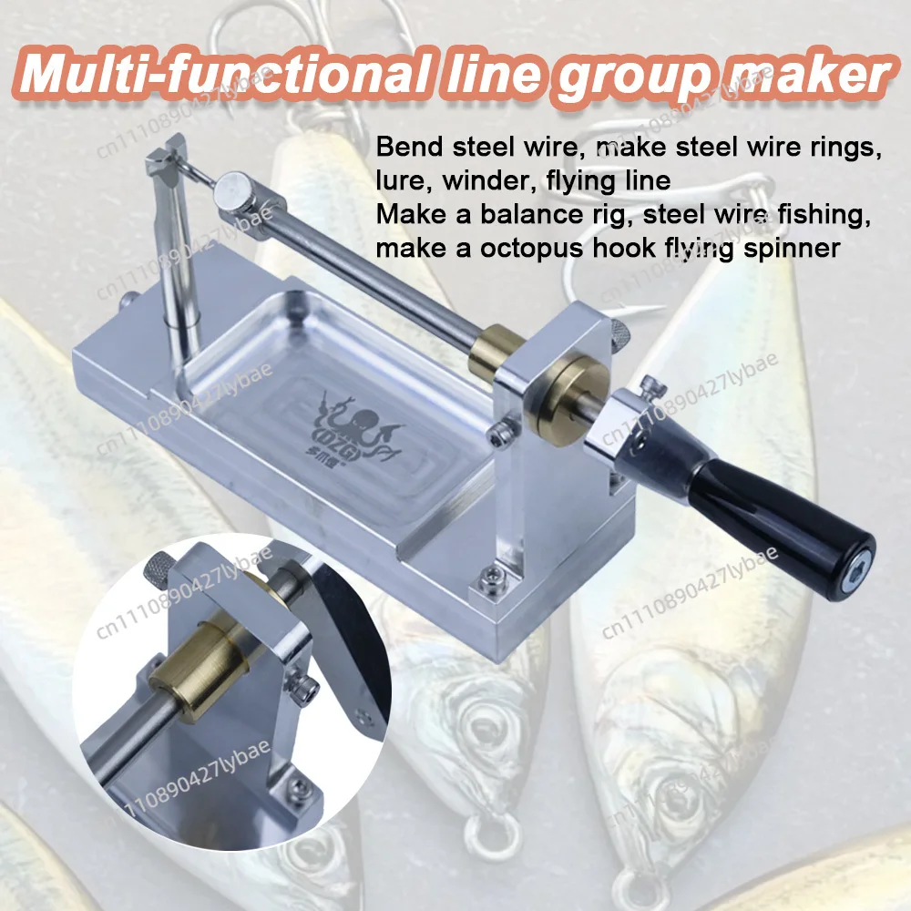 Wire Bending Steel Wire Bending Machine&Coiling Tool – Slow Pitch Jig Fly Tying Bait Making and Reel Winding All-in-One Kit