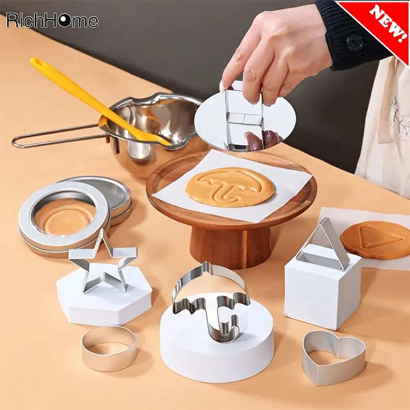 12PCS Korean Sugar Candy Game Series Sugar Cookie Mold Candy Maker Biscuit Korean Honeycomb Cookies Stainless Steel Game Kit