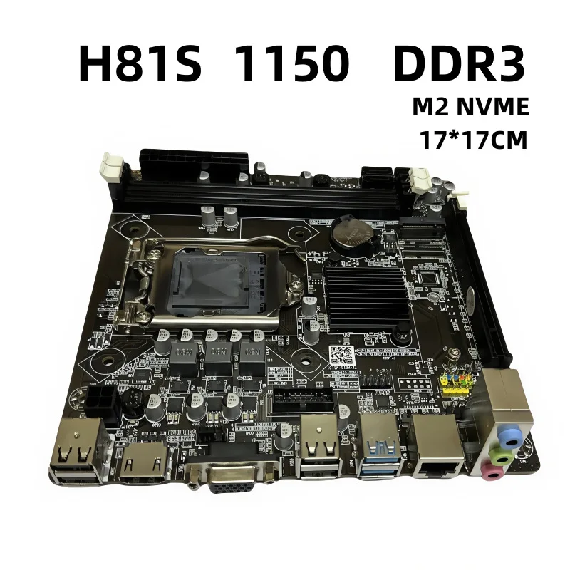 

Original H81S desktop computer motherboard with HDMI interface 1150 pins DDR3 support I3I5I7CPU set M2