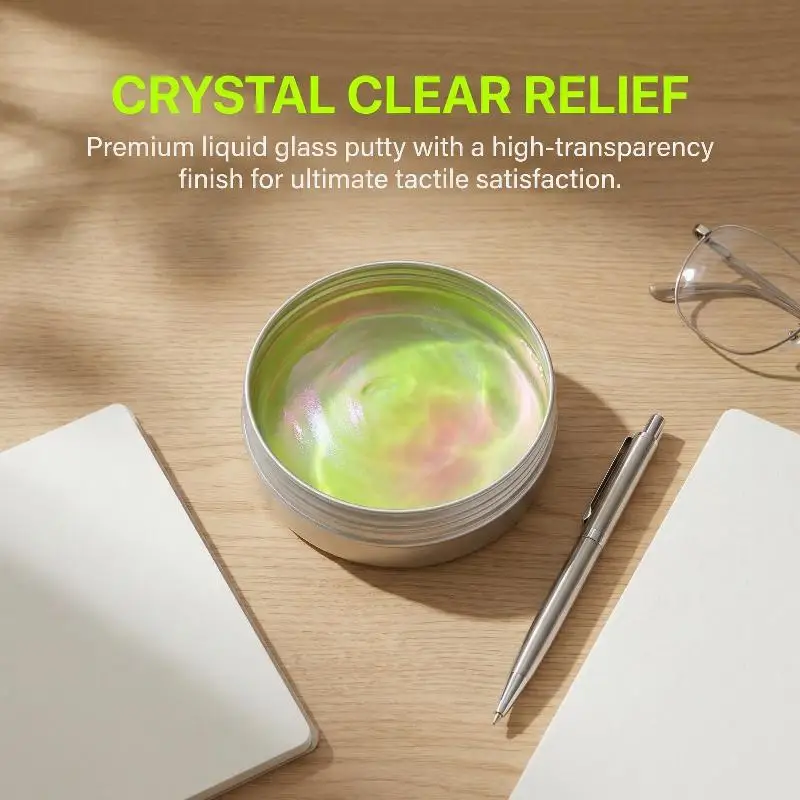 

1Pcs Lab Putty Crystal Clear Glass Best Thinking Smart Crazy Stress Putty