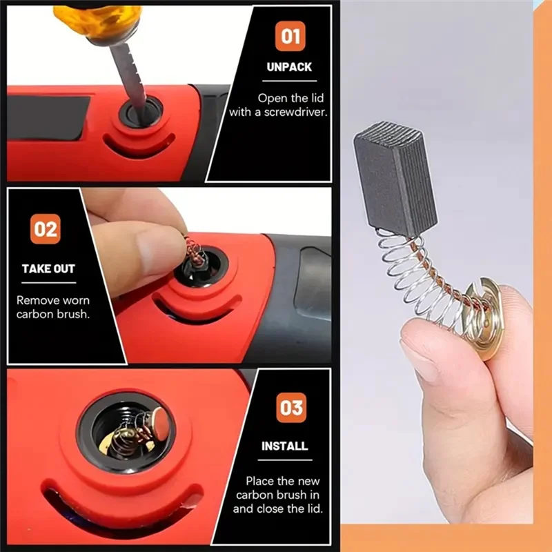 

A02M-Carbon Brushes For Power Tool Replacement Parts For The Maintenance Of Carbon Brush Motors