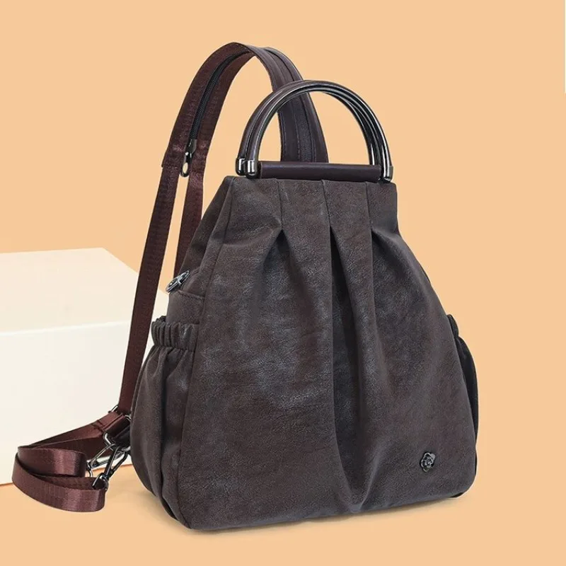 

Original Textured Diaper Bag Ladies High-End Minimalist Handbag Leather Crossbody Shoulder Purse Large Capacity Tote Bag