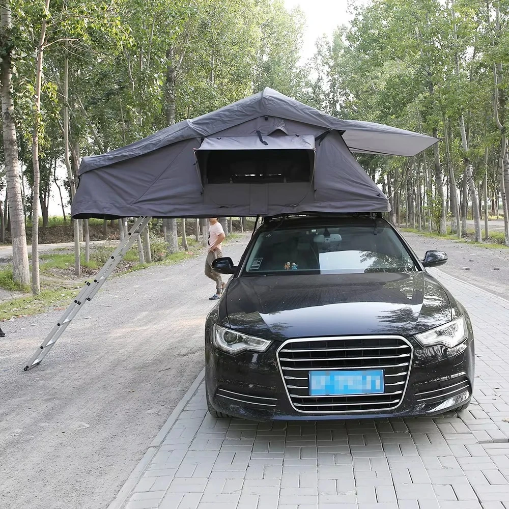 

4-Person Soft Shell Roof Top Tent for Outdoor Camping Canvas & Oxford Fabric Durable and Comfortable