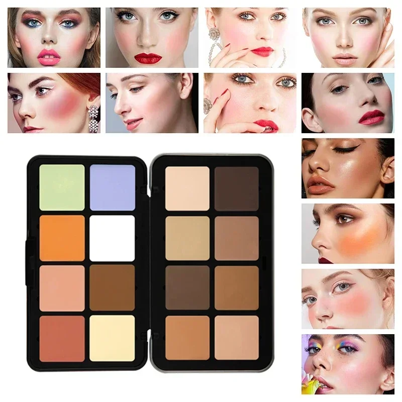 

4/12/16 Colors Creamy Blush and Concealer Palette Matte Blush Cream Cover Long Lasting Rouge Cream Makeup Palette