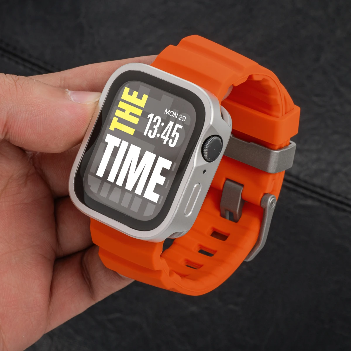 

Силиконовый ремешок + чехол из алюминиевого сплава для Apple Watch Ultra 3 49 мм S11 S10 46 мм для Apple Watch 9 8 7 45 мм 6 5 4 SE3 44 мм