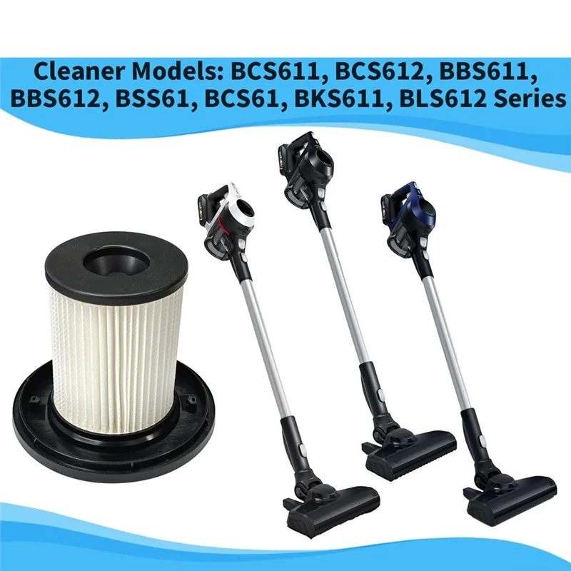 

ABCA-HEPA Replacement Filters For Unlimited 6 Vacuum Series:BCS611,BCS612 BBS611,BBS612 BSS61,BCS61 BKS611 Models
