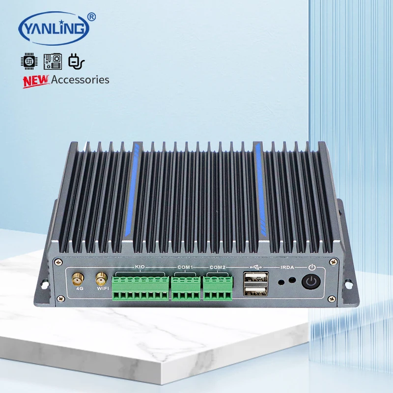 Rockchip RK3588 Dual Gigabit Ethernet WiFi6 Fanless Embedded Industrial PC 9-15V Wide Voltage Mini PC NPU Android Ubuntu Stock