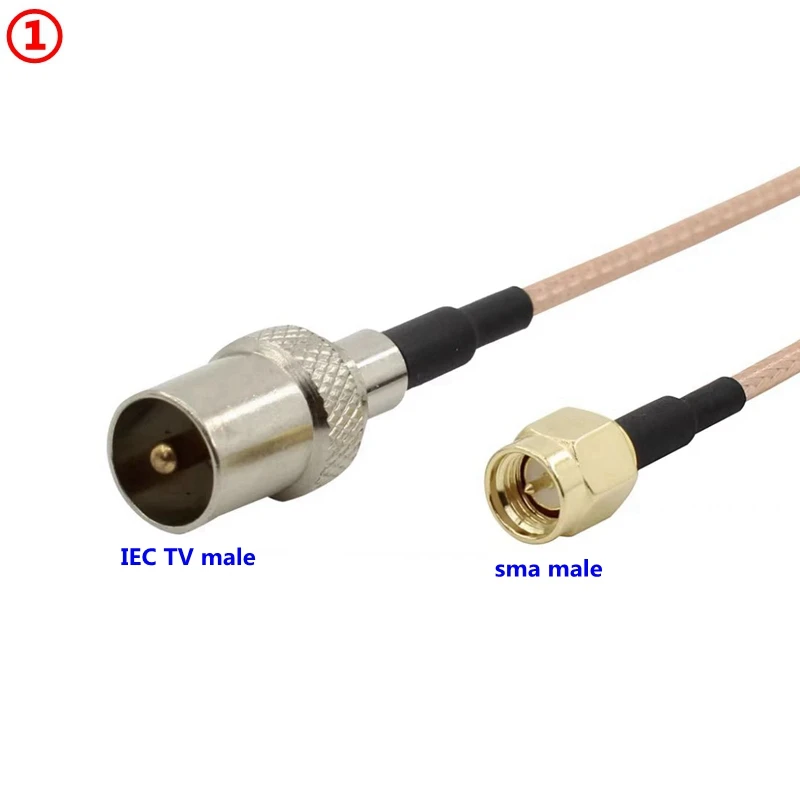 75Ohm RG179 Cable IEC TV To SMA Male Female Connector 75Ω RG-179 SMA To IEC TV Right Angle RF Extension Low Loss Fast Delivery