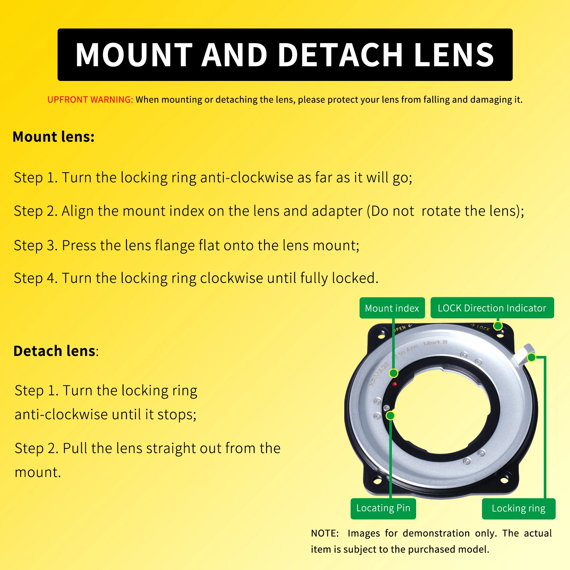 XPIMAGE Lens Mount Adapter for Leica M Lens to Arri Alexa Mini LF Classic XT SXT ALEXA65 ALEXA35 Amira cinema cameras