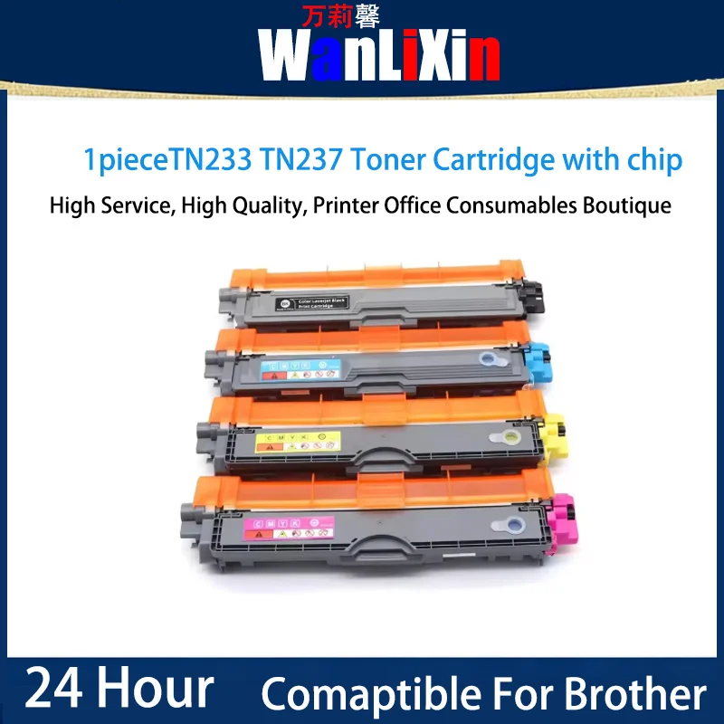 

1piece TN233 TN237 Toner Cartridge With chip Compatible For Brother HL-L3210CW, HL-L3230CDW, HL-L3270CDW,