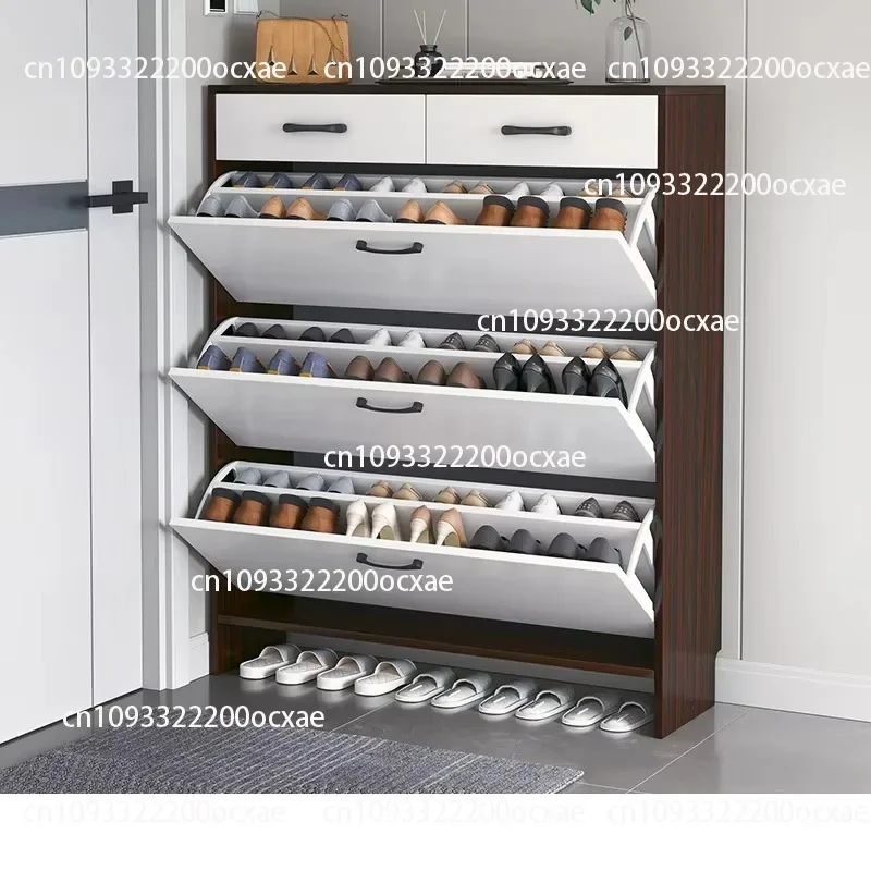 Home furnishings, stylish and simple 4-layer storage shoe cabinet, modern simple ultra-thin shoe cabinet, entrance shoe