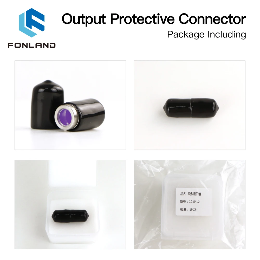 Fonland Fiber Laser Source QBH Output Connector Protective Window Lens Group for Raycus Laser Cutting Head and Source Cable