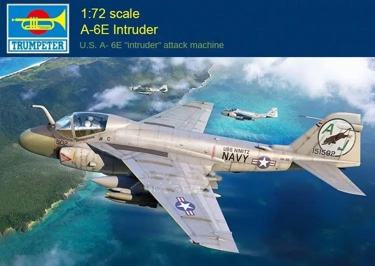 Trumpeter 01641 1:72 A-6E Intruder Plastic Model Aircraft Kit