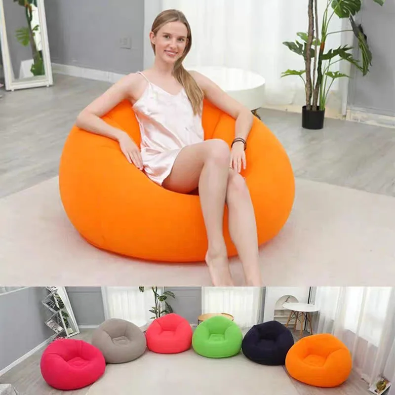 

Lazy Plush Inflatable Sofa Adult Spherical Sofa Foldable Outdoor Leisure Sofa Thickened Single