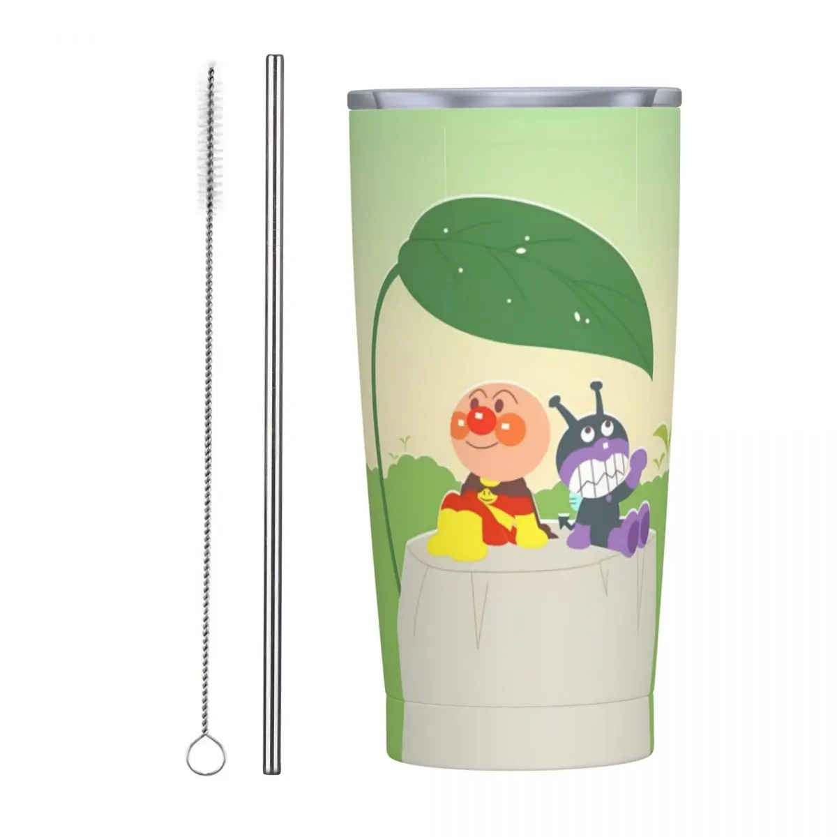 Stainless Steel Tumbler Baikinman Anpanman Rainy Day Thermal Cups Keep Heat Cold Drink Car Mugs Travelist Custom Water Bottle