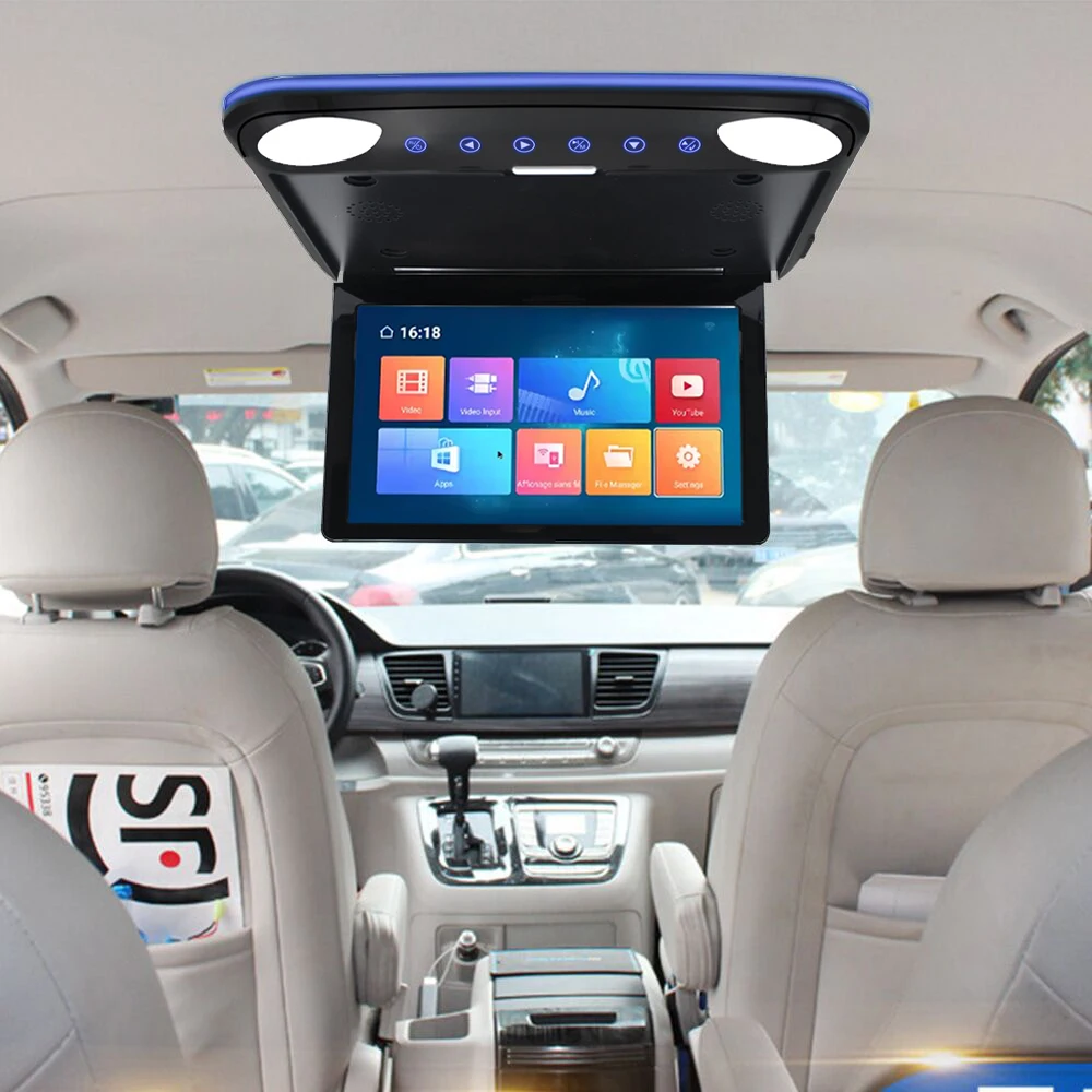 

11.6 Inch Ultra-thin MP5 Car Roof Ceiling Filp Down 8 Core 2+32G Android 12 with WIFI Google YouTube USB Remote Control