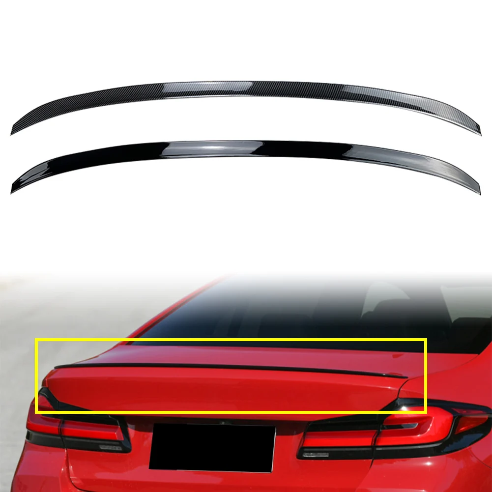 Car Rear Trunk Spoiler Lip Splitter Wing For BMW 5 Series G30 M5 M Performance 2017 2018 2019 2020 2021 2022 2023