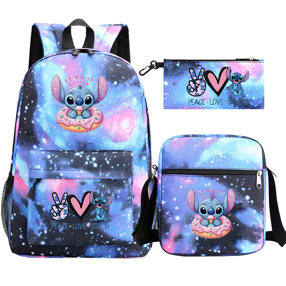 Stitch Backpacks 3pcs/set School Bag for Boys Girls Student Lovely Pencil Bag Shoulder Portable Travel bags