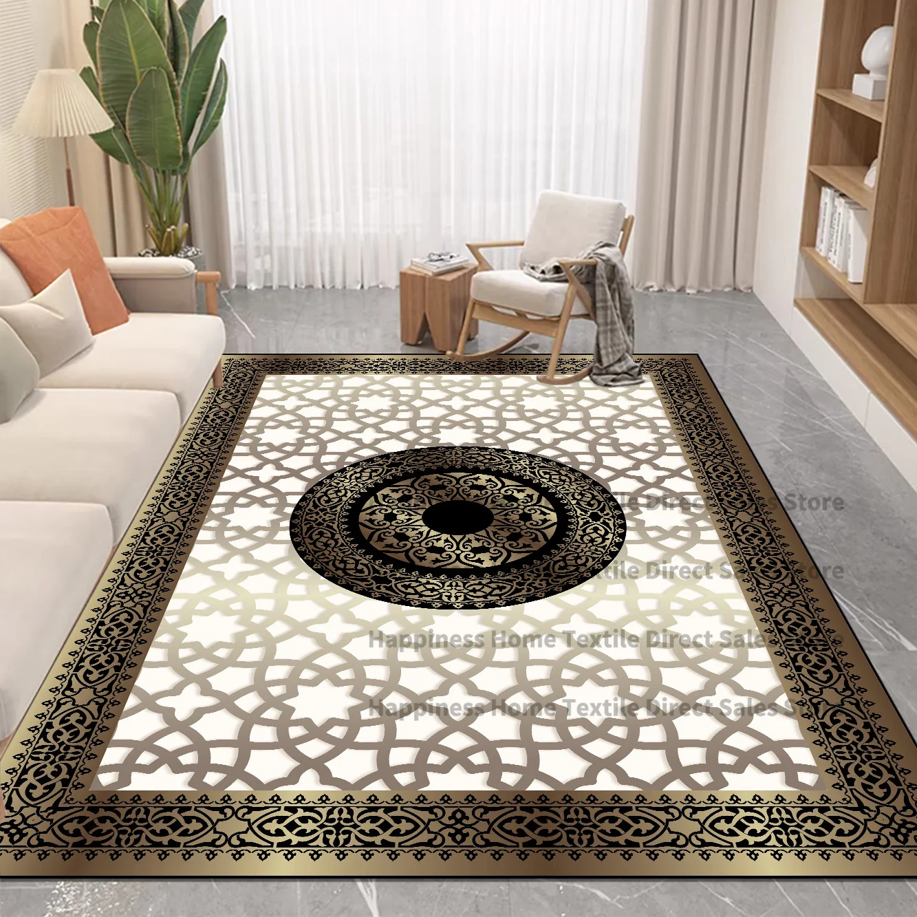 Nordic Luxury Style Carpet in The Living Room Easy Clean Absorbent Soft Mat Antiskid Lounge Decor Rugs Big Size Room Floor Mats