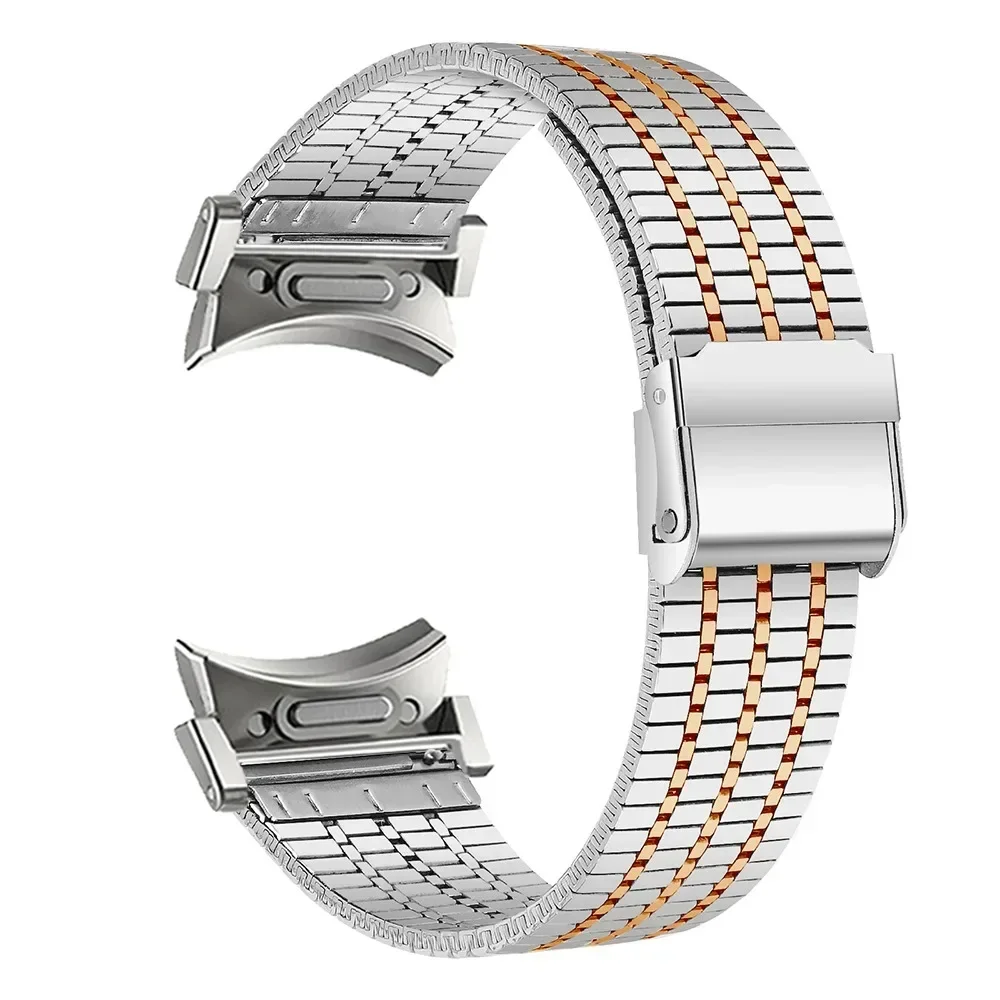 サムスンギャラクシーウォッチ用ステンレススチールストラップ,サムスンギャラクシーウォッチ用チェーンなし,クラシックブレスレットシリーズ6,シリーズ4 5,シリーズ4, 40mm, 44mm, 47mm, 43mm, 5 pro