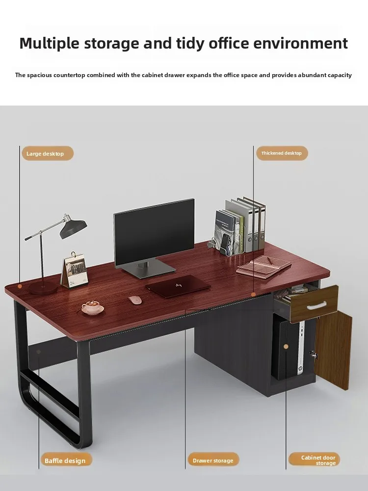 

Desk Staff, Simple Modern Office Table, Staff Desk and Chair Combination, Single Workstation