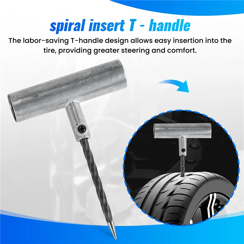 

Простой комплект для ремонта автомобильных шин, автомобильный фургон, мотоцикл, велосипед, инструменты для ремонта шин, аварийный сверхмощный комплект для ремонта проколов бескамерных шин