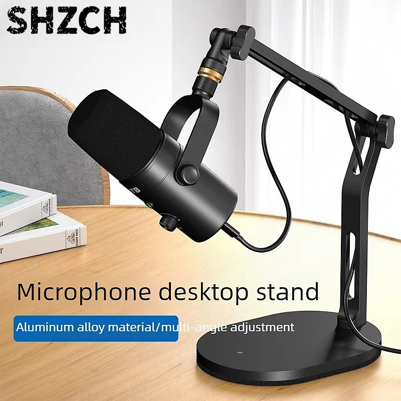 Heavy Duty Desktop Mic Stand Boom Arm Shock Mount for Podcasting Studio Streaming