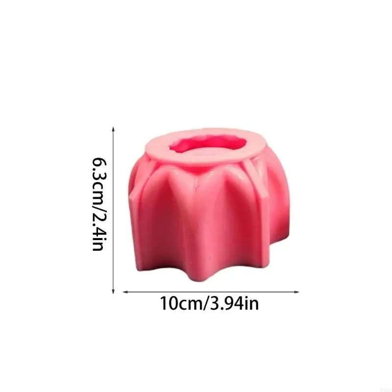 R66A زهرة شمعة حامل قوالب السيليكون قوالب المسبوكات شكل هندسي الشمعدان الراتنج قوالب الحرف اليدوية القالب