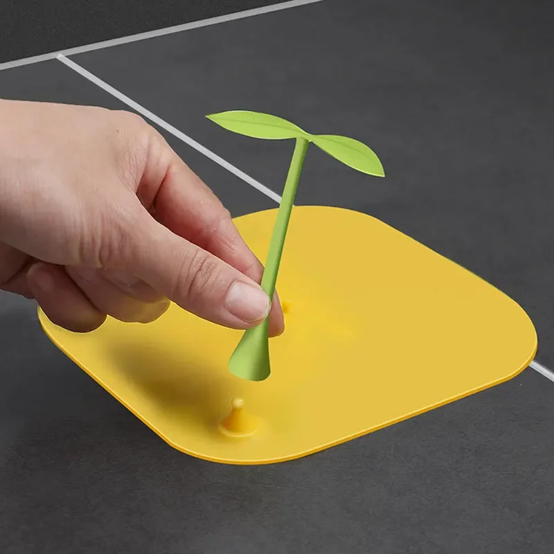 

Бытовой слив для пола с ростками фасоли, силиконовый канализационный чехол с защитой от запаха, сливной коврик для пола, сливной коврик для пола в ванной комнате