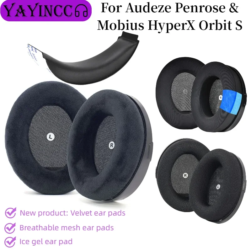 

YAYINCC Replacement Ear Pads Cushions Earpads Earmuffs Repair Parts For Audeze Penrose & Mobius HyperX Orbit S Gaming Headset